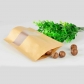 5 pcs Matt Finished Standing Ziplock Paper Food Packaging Bag Reusable Food Pouch with Window
